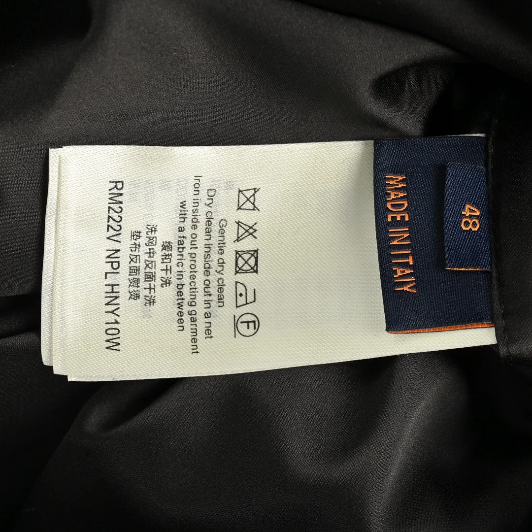 Louis Vuitton/Louis Vuitton 24Fw embroidered letter cotton shearling sleeve baseball jacket